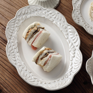 ชุดจานชามเซรามิควินเทจลายดอกเดซี่แบบนูน พร้อมหูจับสองข้าง สำหรับใส่ซุป ข้าว สลัด ผลไม้ เหมาะสำหรับชุดอาหารเย็น - Product Image 5