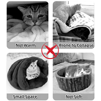 Lit tunnel pour chat élégant Lit pour chat en peluche pour le plaisir et le repos Tunnel de jeu pour animaux de compagnie avec lit parfait pour chat