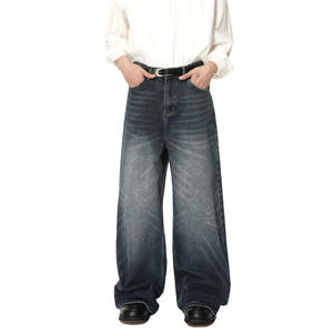 Jeans en denim pour hommes |   Cat's Whisker Washed White Vintage Vibe Boot Cut Drapey <span class=keywords><strong>Dad</strong></span> Style Floor-length - Product Image 3