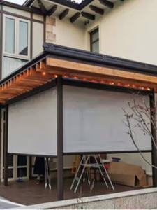 Persianas enrollables motorizadas personalizadas, cortinas opacas para ventana de dí<span class=keywords><strong>a</strong></span> y noche con control remoto inteligente, persianas enrollables motorizadas eléctricas para exteriores - Product Image 3