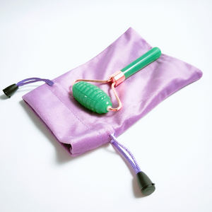 Rodillo de Jade de Alta Calidad 2026, Rodillos de Aventurina Verde para Masaje con una Sola Mano y Rodillo con Borde Rugoso - Product Image 1