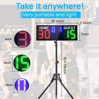 Tableau de score numérique LED YIZHI à grand écran avec support pour compteur de points de padel intérieur et chronométreur de tennis