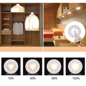 Lámpara Nocturna al por Mayor, Paquete de 6 Luces LED con 2 Controles Remotos, Luces LED para Debajo del Gabinete, Sensor Táctil, Luz de Puck - Product Image 3