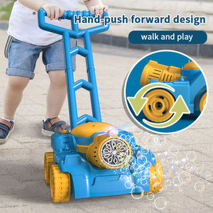 Souffleur de bulles électrique automatique pour enfants, machine à bulles en forme de tondeuse à gazon à pousser à la main, jouet de fête amusant avec solutions de bulles - Product Image 5