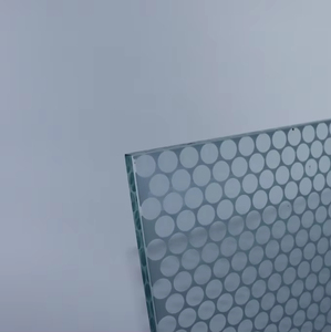 Honeycomb Dot Pattern Decorative Figured Glass Frosted Privacy <b>Control</b> For Interior Partition Office Walls And Bathroom <b>Shower</b> - Product Image 3