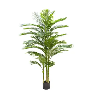 New style plants potted artificial palm leaves tree bonsai