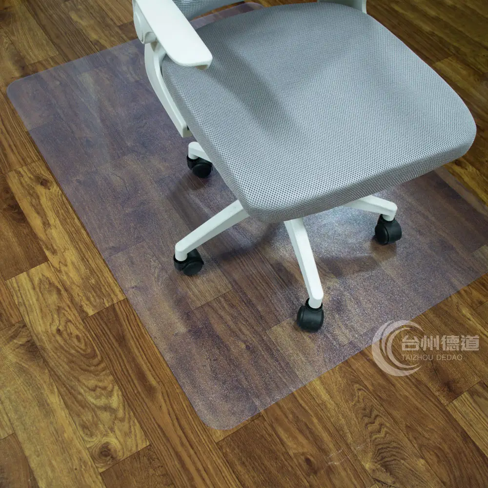 Tappetino per sedia da ufficio in policarbonato trasparente ecologico con pavimento rigido