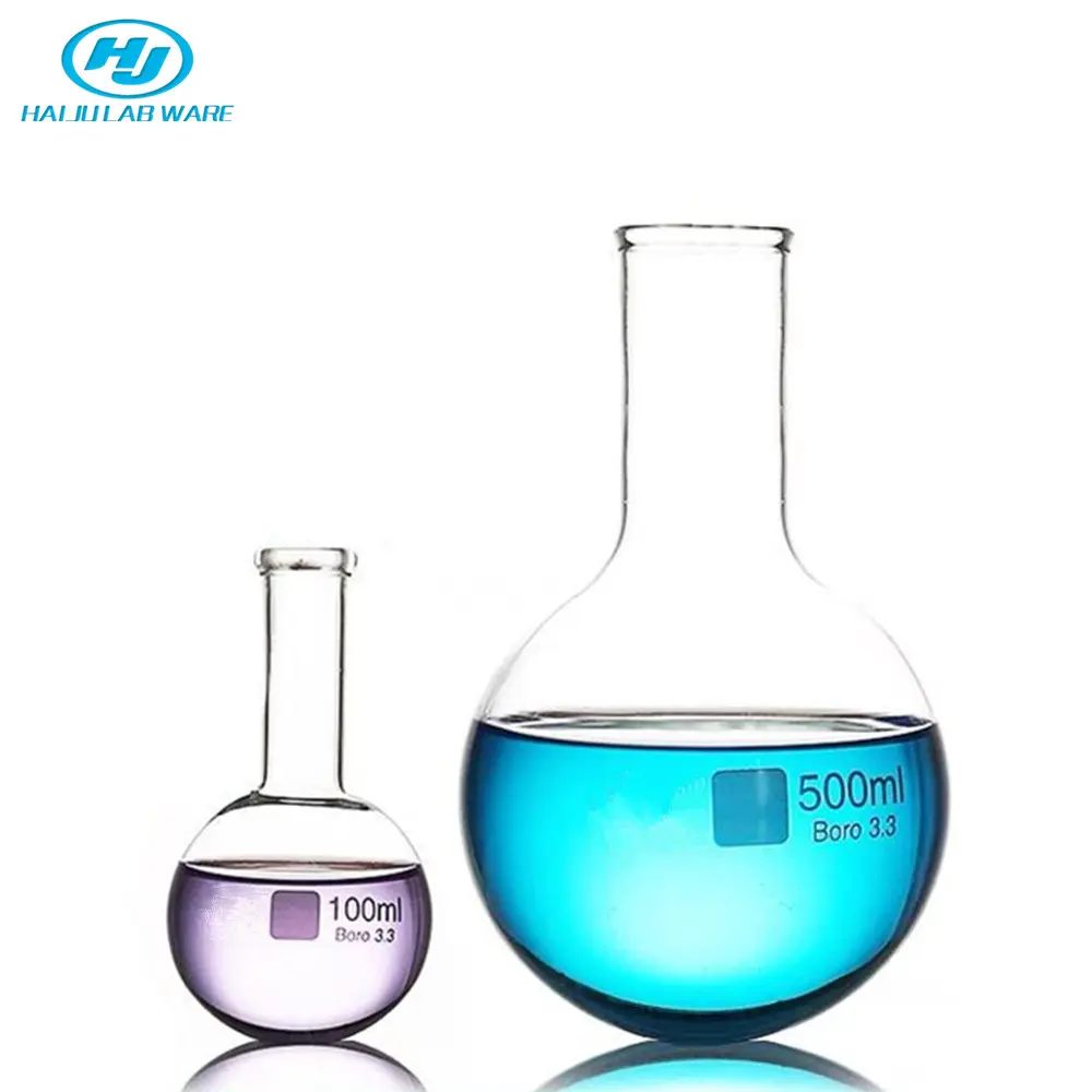 HAIJU LAB 50ml~10000ml Heat Resistant Borosilicate Glass Round Bottom Long Narrow Neck Boiling Flask