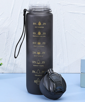 Bouteille d'eau sportive de 1000 ml à boire directement pour étudiants et camping, avec logo personnalisé, en PC