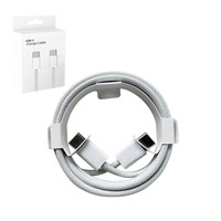Câble de charge USB C 60W en nylon tressé 1M, charge rapide Type C vers Type C pour iPhone 16 15 Pro Max Plus iPad