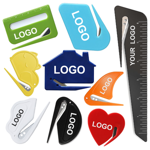 Cutter manuel durable en acier inoxydable avec logo personnalisé, plusieurs couleurs, pour enveloppes et papier, livré dans une boîte en plastique portable – Idée cadeau - Product Image 1