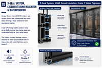 Ventana Abatible de Aluminio con Doble Acristalamiento AOSTTER, Superficie Anticorrosiva