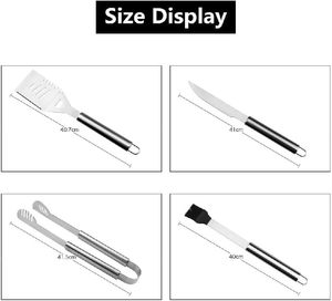 Juego de Utensilios para Barbacoa de Acero Inoxidable, Más de 26 Piezas, Mango Largo, Resistentes al Calor, Fáciles de Limpiar, para Carbón, Camping al Aire Libre, STELLAR - Product Image 2