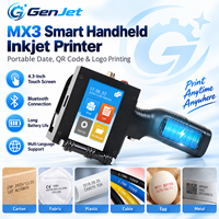 Imprimante jet d'encre portable 600 DPI avec écran tactile 12,7 mm pour codage de date, lot, QR, code-barres et logo sur carton, plastique, métal, bois