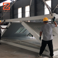 Maison conteneur pliable en forme de Z de Chine, hébergement mobile facile à assembler, 20FT/40FT, bâtiment de bureau personnalisé certifié CE