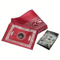 Tapis de prière portable de poche avec logo personnalisé, boussole, tapis de prière islamique musulman pliable, imperméable, cadeaux de l'Aïd