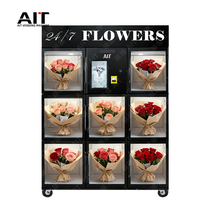 Distributeur automatique de bouquets de fleurs réfrigérés AIT China avec écran tactile, refroidissement par compresseur et multiples options de paiement