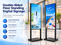Kiosque d'affichage numérique sur pied de 55 pouces avec écran tactile LCD et animation pour ascenseurs et centres commerciaux