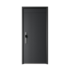 Conception personnalisée de porte de sécurité en aluminium Porte d'entrée blindée Portes de sécurité en acier pour maison familiale - Product Image 4