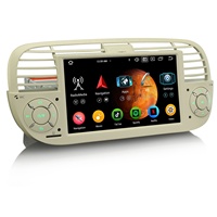 Erisin ES6550FW Radio de Auto con GPS y CarPlay de 7 Pulgadas, Android 16.0, con Amplificador OBD2 RGB para Fiat 500/500C 2DIN