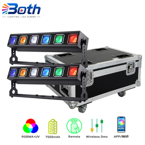 LumiHalo 6 Wireless LED Batten Wash <b>Light</b> 6x18W with Rechargeable Battery and DMX Control - Product Image 1