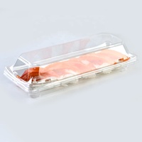 Contenants à sushi jetables transparents écologiques recyclables, ensembles d'assiettes à sushi en plastique, boîtes d'emballage pour sushi en PET R-PET