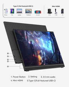 Monitor portátil de 13,3 "-Panel IPS, 1920x1080/4K, 100% SRGB, tipo C, HDR y FreeSync, para ordenador portátil/escritorio/teléfono - Product Image 3