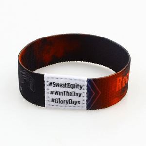Pulseras Elásticas Tejidas de Tela Multicolor con Logotipo Personalizado para Fiestas y Festivales - Product Image 1