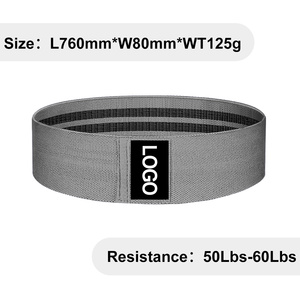 Bandas de Resistencia de Tela Negra y Gris al por Mayor para Ejercicios de Glúteos en el Gimnasio, con Logotipo Personalizado - Product Image 3