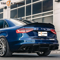 Pièces de tuning automobile TIM, aileron de coffre arrière en fibre de carbone style PSM pour Audi A4 S4 B8.5 berline 2012-2016, becquet arrière