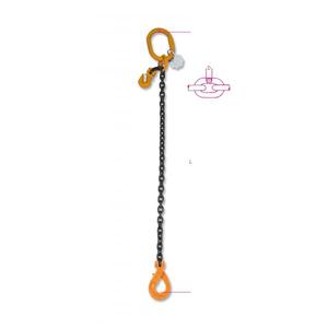 BETA - 080960243 ROBUR-Eslingas de cadena de elevación, 1 pata, con ganchos de agarre autoblocantes y de horquilla, viseras de grado 8, ABRAZADERAS Y CUERDAS - Product Image 2