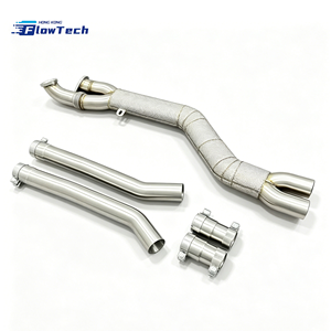 ท่อไอเสีย FlowTech คุณภาพสูง SS304 สำหรับ BMW G80 G82 G87 M3 M4 M2 S58 3.0L Twin Turbo รุ่นปรับปรุงสำหรับรถแข่ง พร้อมแผ่นกันความร้อน - Product Image 2