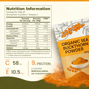 สารสกัดจากต้นซีบัคธอร์นออร์แกนิกแบบขายส่งจำนวนมาก พร้อมใบรับรองจากสหรัฐอเมริกา/สหภาพยุโรป ผงซีบัคธอร์น - Product Image 3