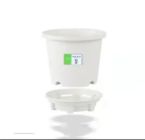 Dd1421 vaso de planta em resina espessa estilo nórdico, com bandeja, suculentas, plantador de jardim, suprimentos, plástico durável