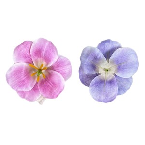 Bouquets de tulipes artificielles et têtes de fleurs en plastique et tissu, décorations de mariage faites à la main, accessoires pour la maison - Product Image 5