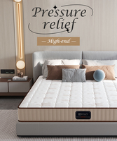 Lit 180X200cm Matelas hybride King Size Conception libre Matelas en tissu cachemire doux pour la peau Matelas à enrouler dans une boîte