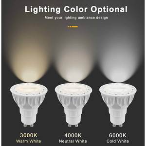 Lampes de plafond <span class=keywords><strong>GU10</strong></span> à angle de faisceau de 10 degrés, en aluminium, avec variateur d'intensité à la sortie, ampoule <span class=keywords><strong>LED</strong></span> <span class=keywords><strong>GU10</strong></span> à index de reproduction des couleurs 90 avec puces COB - Product Image 4