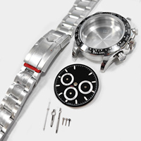 Kit d'accessoires pour montre avec boîtier de 40 mm, nouveau style pour montres automatiques pour hommes 7750, ensemble de montres-bracelets en acier massif avec verre saphir, à assembler