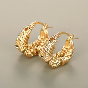 <b>Braided</b> Design Ear Cuff For Women U Shape Hoop Earrings Elegant Fashion Jewelry <b>Accessories</b> - Product Image 1