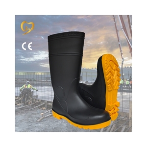 CE S3 S4 S5 Fashion High Heelwaterproof Work <strong>Wellington</strong> Plastic Gumboots Pvc Rain <strong>Boot</strong> <strong>Man</strong> Wholesale Adult Polyester Unisex - Product Image 1