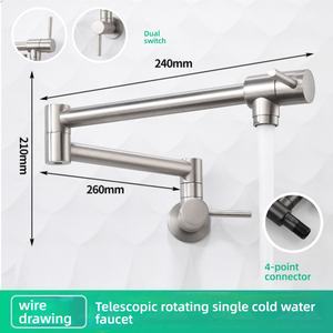 <span class=keywords><strong>Robinet</strong></span> de cuisine moderne mural pliable pour remplir les casseroles, idéal pour les cuisines de villas préfabriquées de luxe - Product Image 5