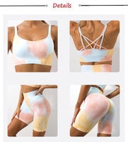 Short de sport pour femme, pantalon de jogging taille haute, Push Up, Short de Gym, course à pied, Yoga, respirant, cyclisme, Tie dye