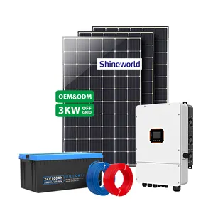Shineworld giá tốt 3KW 5KW dân cư năng lượng mặt trời hệ thống năng lượng quang điện chi phí trung bình