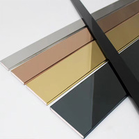 Profil de carrelage métallique, plinthe, revêtement de plinthe, acier inoxydable, imperméable, ligne de décoration de plinthe