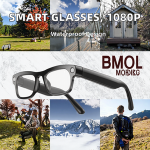 Lunettes Intelligentes AIMB-G1 500W 800W 1080P Étanche IPX-5 avec Chargement Magnétique, Commande Vocale Tactile et Traduction IA pour Haut-parleur - Product Image 2