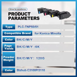 Großhandel Fabrik Kompatible Tonerkartuschen TNP50 TNP51 Tnp 51 50 TNP-50 für Konica Minolta Bizhub C3100P C3110 Kopierer-<span class=keywords><strong>Toner</strong></span> - Product Image 5