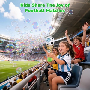 Bâton à bulles de football électrique d'extérieur pour enfants, avec lumière LED, en forme de trophée de football - Product Image 5