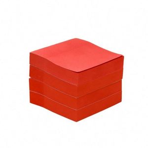 100 Sheets Solid Red Square Self-Adhesive Sticky Notes Set Vibrant Single-Hue <b>Memo</b> <b>Pads</b> Office School Daily - Product Image 5