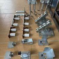 Kit de quincaillerie robuste pour portail coulissant cantilever à 8 roues en acier galvanisé, rouleau de rail pour portail coulissant industriel