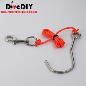 Cordon <span class=keywords><strong>de</strong></span> plongée multicolore haute visibilité en nylon tressé, avec double mousquetons en acier inoxydable 316, pour caméra sous-marine, anti-perte - Product Image 5